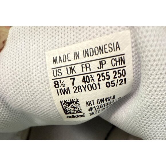 Adidas Womens White Sneakers With Leopard Print Heel Detail  Size 8.5 - Picture 4 of 5